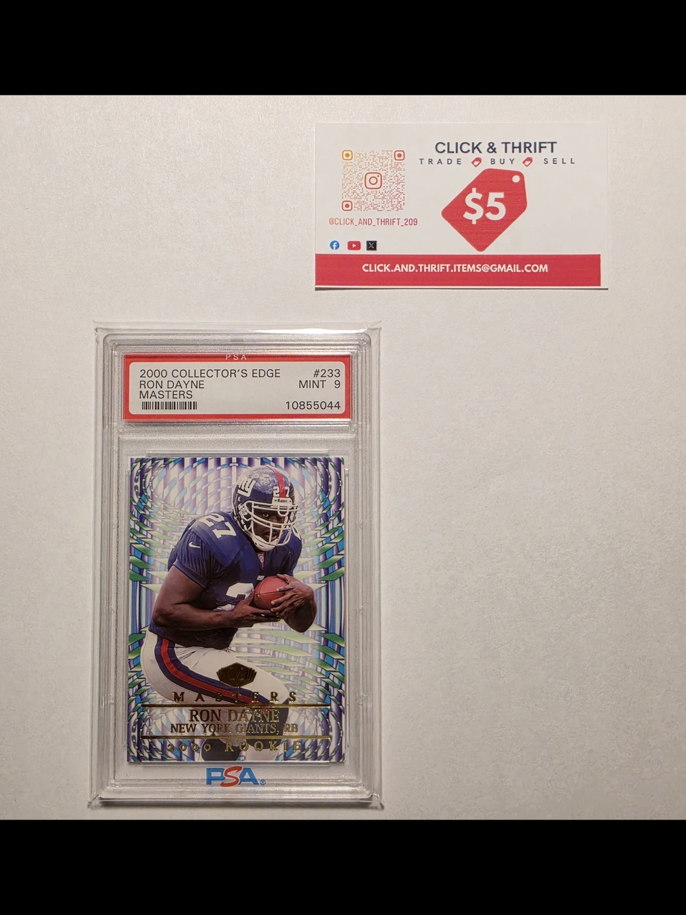2000 Collectors Edge Masters Rookies Ron Dayne #233 RC PSA 9 Mint